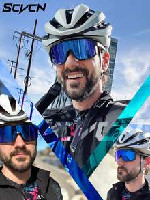 SCVCN Cycling Glasses, Mountain Bike, Road Bike, Racing Gear, Unisex Outdoor Sports Glasses, Cycling, Hiking, Driving, Golf Accessories, Travel, Camping Glasses, Street Photography, Decorative Glasses - 彩色 - 查看 4