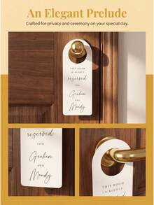 Label Gantungan Pintu dengan Nama Kustom yang Dipersonalisasi, Tanda Gagang Pintu Cetak Kustom, Label Kamar, Hadiah Hotel untuk Pengiring Pengantin, Acara Bridal Shower, Ulang Tahun - MultiWarna - View 7