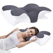 Ergonomic Memory Foam Butterfly Neck Pillow, Suitable For Side Sleepers, Back Sleepers, And Stomach Sleepers - Butterfly-shaped Memory Pillow - View 1