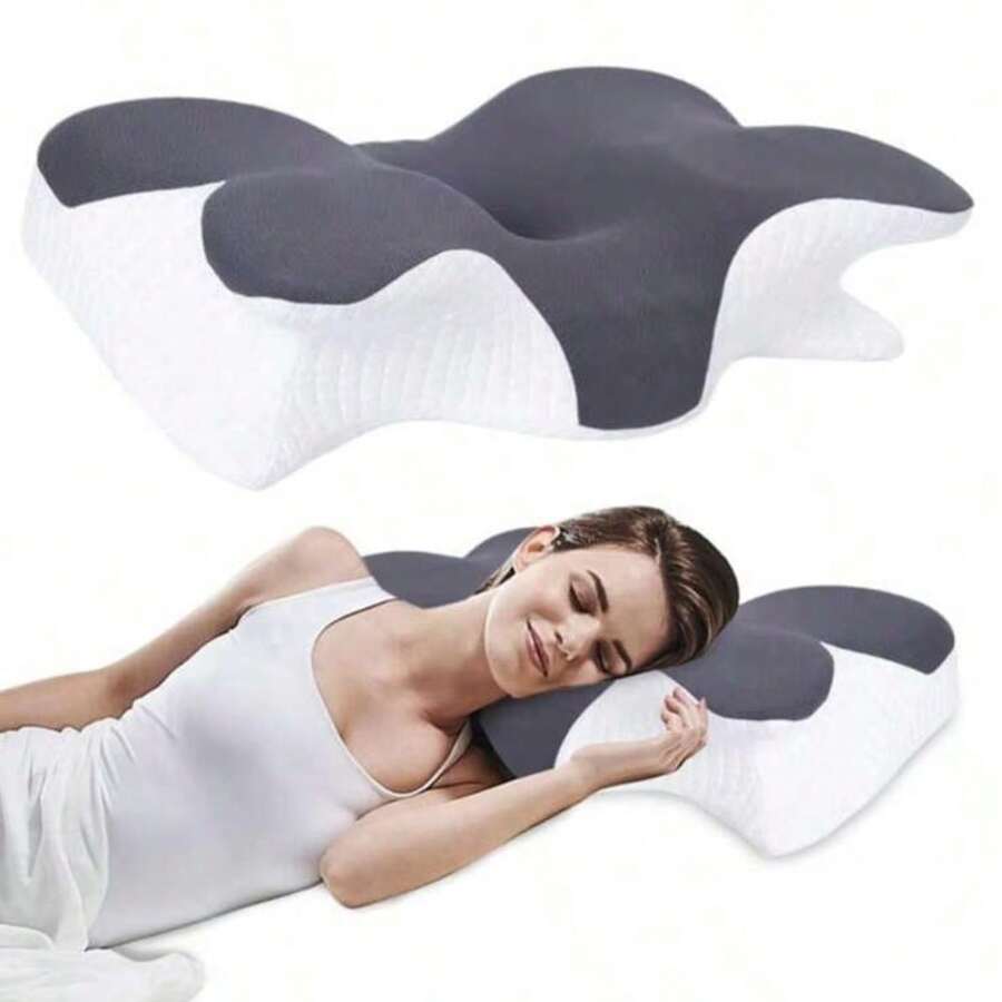 Ergonomic Memory Foam Butterfly Neck Pillow, Suitable For Side Sleepers, Back Sleepers, And Stomach Sleepers - Butterfly-shaped Memory Pillow - View 1