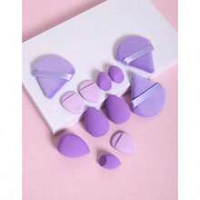 A Multi-Functional Makeup Sponge Set With 3 Teardrop-Shaped Sponges, Suitable For Foundation, Loose Powder, And Concealer. Suitable For All Skin Types. Cosmetics, Affordable, Room Decor, Dressing Table, Travel, Bedroom, Makeup Accessories. - Multicolor - View 9