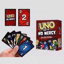 Mattel UNO Show 'Em No Mercy 卡牌遊戲,經典配對卡牌搭配獨特強大功能卡,可攜式多人旅行遊戲,適合家庭遊戲之夜與派對,生日、聖誕、節日禮物,適合青少年、成人與遊戲收藏家 - 毫不留情 - 查看 7