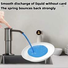 Raised Stainless Steel Kitchen Soap Dispenser Sink Pump Dispenser For Dish Soap And Detergent, Kitchen Sink Soap Dispenser Extension Tube With Press Pump Head - A - View 10
