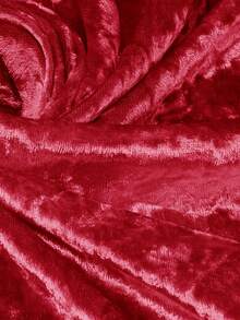 1pc Matte Velvet Fabric, Soft & Luxurious Material, Handmade DIY, Sewing, Clothing, Interior Decoration, Curtains, Decor - Red - View 3
