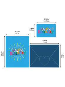 1pc 3D Pop-Up Birthday Greeting Card, Party Gift For Kids, 3D Birthday Letter, 3D Gift Box, 3D Butterfly, Flower Blessing Card With Envelope, Birthday Card, Suitable For Birthday Gift - Greeting Cards - View 6
