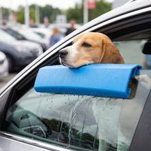 1PC Blue Dog Car Window Chin Rest Cushion, Soft Foam Pet Window Protector Pad, Universal Fit Dog Head Support For Car SUV Truck, Comfortable Travel Accessory To Prevent Neck Strain & Window Scratches, - one-size - View 2