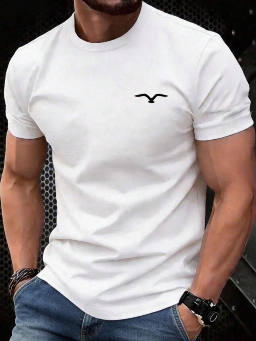 verano Cuello redondo playeras de hombre gym Ocio vacaciones alta calidad camisas para hombre Estampados de moda Y2K ropa de hombre sudadera para festival conjuntos de hombre regalos para - Blanco - Ver 1