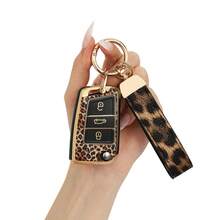 2PCS New Leopard Print TPU Soft Shell Car Key Cover + Leopard Print Leather Rope Keychain, Multiple Styles Available, Suitable For Various Scenarios, Minimalist Business Style, Scratch-Resistant, Anti-Drop + 0.1mm Ultra-Thin Ultra-Quiet | 3-Button Folding Precise Fit For Compatible Models (Includes Installation Screwdriver), Anti-Drop, Wear-Resistant, Portable Design, 360° Signal Protection, Anti-Fingerprint Coating, Long-Lasting Like New [Please Check Detail Page For Compatible Models] - Leopard Print #10 - View 9