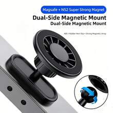 1 PC Strong Magnetic Base Stand For Gyms And Dance Studios: Allows You To Easily Monitor Your Movements And Make Better Adjustments. Also Suitable For Kitchens And Bathrooms. Wall-Mounted Phone Holder For Photography. - Black - View 6