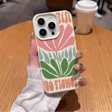 1 buah Casing Ponsel Bahan TPU Anti Hujan Tanpa Bunga Warna Kontras Motif Bunga Cocok Untuk iPhone 17 Pro Max/17/16 Pro Max/15/13/12/11/ S20 FE/A15/S24/A55/ Note 11/Note 12/Note 13 Pro Pelindung Ponsel Soft Shell Anti Jatuh Cakupan Penuh - Putih - View 4