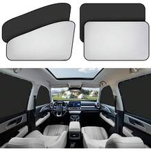 4 buah Tirai Pelindung Matahari Jendela Samping Mobil Magnetik - Warna Perak Titanium, Tirai Privasi Depan dan Belakang, Perlindungan UV, Cocok untuk Beludru dan Tempat Ganti Popok, Cocok untuk Sedan, Mobil, SUV, Daya Rekat Kuat, Dapat Digunakan Sebagai Tirai, Aksesori Mobil - Pelindung matahari jendela samping - View 2