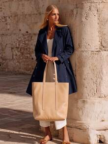 Women's Mid-Length Pocket Jacket, Suitable For Commuting In Spring And Autumn - Blue - View 10