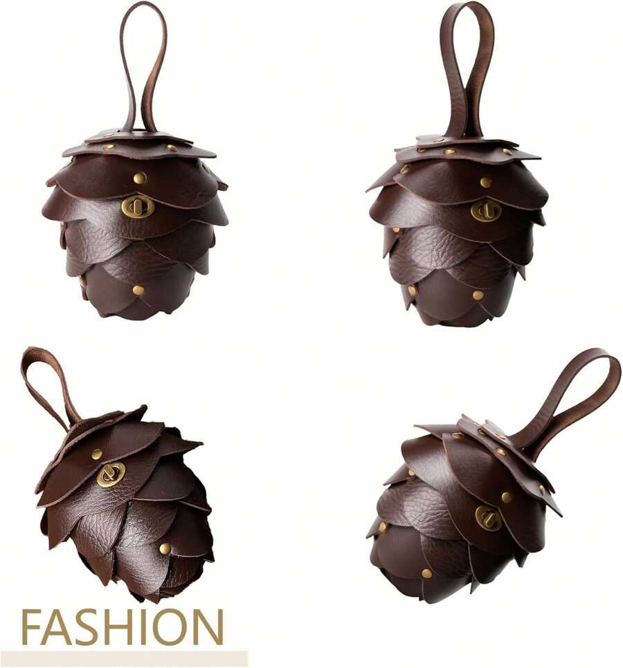 Unique Flower Shape Small Wallets Woman Vintage Gothic Cute Coin Purse PU Leather Change Purse For Cash Key Lipstick (Brown) - Brown - View 1