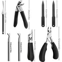 8pcs Heavy-Duty Professional Complete Pedicure And Manicure Set - Stainless Steel Nail Care Tools, Including Nail Clippers, Cuticle Pushers/Removers, Dead Skin Removers - Multicolor - View 2