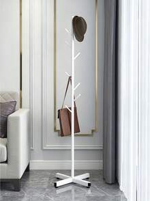 Floor Standing Metal Coat Rack, Tree-Shaped Hooks, Easy Installation, Lightweight And Durable. Suitable For Entryway, Living Room, Bedroom, Can Hang Clothes And Hats. - Random Color - View 4