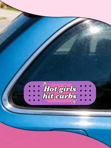 1 Stück Hot Girls Hit Curbs Auto Pflaster | Lustiger Stoßstangenaufkleber, süße Autoaufkleber, exquisite Autoaufkleber, geeignet für Autos, Computer, Fahrräder - Hot Girl Patch - Übersicht 6