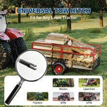Outop 1600 Lbs ATV UTV Dump Trailer – 22 Cu.Ft Steel Yard Cart With Removable Sides & All Terrain Tires – Tow Behind For Garden & Lawn Mower - Red - View 8