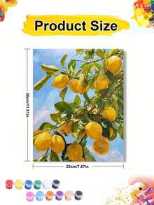 Fresh Lemon Tree 水果 DIY 数字油畫手工繪畫 成人居家牆面藝術裝飾 節日禮物 風景現代室內裝飾 DIY 畫布套裝禮物 - 套裝 - 查看 10