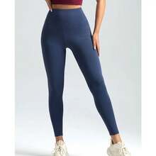 High-Waisted Straight-Leg Sports Leggings With Tummy Control | Shaping, Comfortable And Lightweight - Army Green - View 1