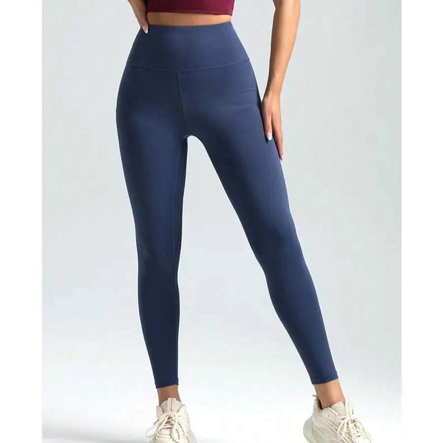High-Waisted Straight-Leg Sports Leggings With Tummy Control | Shaping, Comfortable And Lightweight - Army Green - View 1