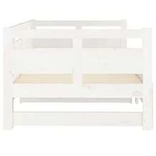 vidaXL Lit coulissant sans matelas blanc 2x(90x200) cm - Blanco - Ver 8