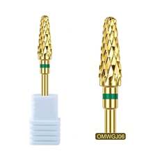 Golden 1PC Professional Nail Drill Bit Cone Carbide Manicure Drill For Electric Milling Cutter Nail Files Buffer Nail Art Equipment Accessory - Gold - View 17
