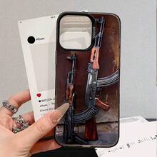 Funda para teléfono: Nueva funda con diseño de rifle AK-47, con borde mate elegante, diseño a prueba de golpes con orificios grandes y protección dura esmerilada. Compatible con modelos de  11 a 17, incluidas las versiones Air y Pro. Un regalo perfecto para cualquier ocasión. - Multicolor - Ver 3