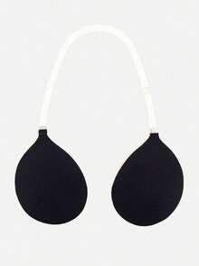 Bra Push-Up Tanpa Tali Model Baru dengan Perekat Tak Terlihat dan Cup Bulat, Dilengkapi Tali Bahu yang Dapat Diatur, Cocok untuk Kamisol dan Gaun Tanpa Punggung - Hitam - View 8