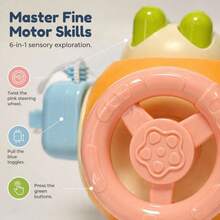 1pc 6-Sided Multifunctional Busy Ball Rotating Thief Mouse Toy Cartoon Rabbit Tactile Toy Early Education Grasping Training No Battery Required - Multicolor - View 4