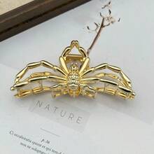 1件萬聖節金屬蜘蛛髮夾，節日派對時尚髮飾 - 彩色 - 查看 5