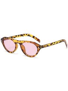 1PC/2PCS Women's Sunglasses New Personalized Retro Oval Frame Minimalist Cool Chic High-End Texture Daily Street Commute Outfit Driving Travel Beach Vacation Photo Versatile Style - Multicolor - View 21
