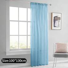 Short Curtain For Baby Room, Protection, Solid Color, Sheer, With Golden Fish Scale Design, Blocks Light, Breathable, For Living Room Or Cafe - DIY Materials - View 8