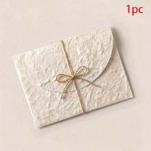 1/5/10pcs Handmade White Paper Envelopes, Perfect For Wedding Invitations, Greeting Cards, Announcements And Holiday Crafts, No Twine Included - A - View 12