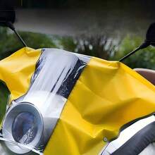 Funda impermeable para tablero de bicicleta eléctrica con ventana transparente, a prueba de todo clima, lluvia, sol y polvo, tela Oxford con ribete blanco, estilo minimalista, protector universal para manillar de scooter eléctrico y motocicleta, adecuado para desplazamientos al aire libre en todas las estaciones - transparente - Ver 20