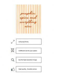 1pc Frameless Halloween Pumpkin Spice Quote Print Fall Kitchen Wall Art Aesthetic Apartment Living Room Bedroom Decor Back To School Funky Posters Dorm Essentials - Frameless - View 6