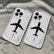 Phone Case: An Airplane-Patterned Space-Themed Drop-Proof Phone Case, Suitable For Apple  17 16 15 14 13 12 11 XS XR X 8 7 Mini Plus Pro Max SE Series.It Provides Full Protection, Full Coverage, And A Precise Fit.This Creatively Designed Case - 無色 - 查看 6