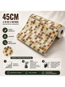 Self-Adhesive PVC Wallpaper, Washable, Decorative Wood Pattern, 5m X 10m Roll, For Home Renovation And Decoration, Living Room, Bedroom, Kitchen, Furniture, Patterned Wall Covering. - F215 - 查看 2