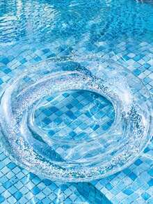 INS Colorful Transparent Adult Swim Ring With Sequins, Photo Prop, Armpit Float Ring, Inflatable Swim Ring - Multicolor - View 5