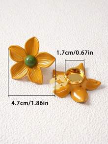 1/2 piezas Clip de cubierta de botón para decoración de camisas y vestidos, encanto floral lindo para ropa, gemelos ligeros para camisas, clip de cuello de camiseta, cubierta de gemelos DIY - A - Ver 5