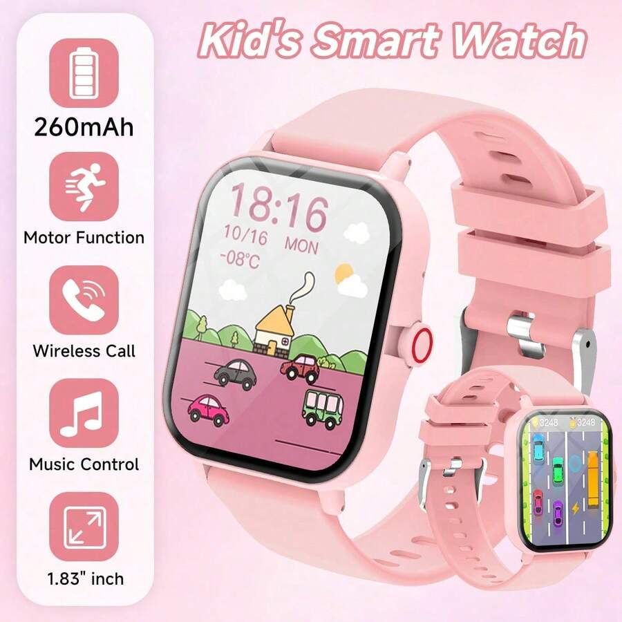 2026 New Fashion Kids Smart Watch, Supports Multiple Languages, Wireless Calling, Message Reminder, Records Children's Activity, Suitable As Birthday Or School Gift - 彩色 - 查看 1