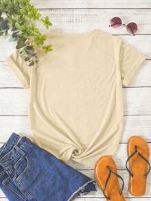 T-shirt retrò con stampa sirena: per un look casual e irresistibilmente carino. Perfetto per il tempo libero estivo, gli spostamenti quotidiani, i viaggi di piacere e le vacanze! 2026 - Bianco - Visualizzare 8