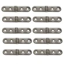 10pcs Folding Table Hinges, Cabinet Door Iron Hinges, Includes Installation Screws, Modern Minimalist Style, 180 Degree Flip Hinge, Hardware Accessories - B - View 7