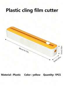 1pc 2-In-1 Kitchen Plastic Wrap Cutter, Multi-Functional Plastic Cutter, Suitable For Plastic Wrap, Baking Paper And Aluminum Foil, Reusable, For Packaging Fruits And Vegetables, Household Kitchen Supplies - Multicolor - View 11