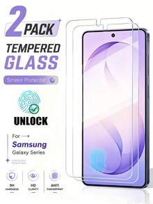 2 Packs Tempered Glass Screen Protector ForSamsung Galaxy S26 Ultra/S26+/S26/S25 Ultra/S25+/S25/S25 Edge/S24 Ultra/S24+/S24/S23 Ultra/S23+/S23/S22 Ultra/S22+/S22 | 9H Hardness Anti-Scratch Anti-Fingerprint Easy To Install Case Friendly HD Film | Holiday Phone Accessory Gift - Clear - View 17