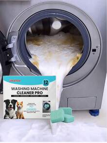 jakehoe 12pcs/Pack Powerful Washing Machine Cleaner Tablets - 3-In-1 Deep Descaling, Thoroughly Removes Limescale. Keeps Your Drum/Pulsator Washing Machine Running Fresh And Smooth. Bathroom Decor & Accessories, Laundry Detergent, Cleaning Supplies, Laundry Room Accessories, Laundry Powder, Laundry Soap, Washing Machine Cleaner, Mold Remover, Bathroom Cleaner - Multicolor - View 2