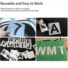 36pcs Reusable Letter And Number Stencils - Letter Art Craft Stencils - Sets - View 3