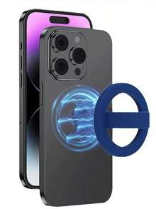 1pc Magnetic Minimalist Silicone Phone Ring Holder, Solid Color Magnetic Phone Grip Stand, Compatible With Apple And Android Phones, Some Models Require Magnetic Ring Accessory (Includes Magnetic Ring) - Multicolor - View 12