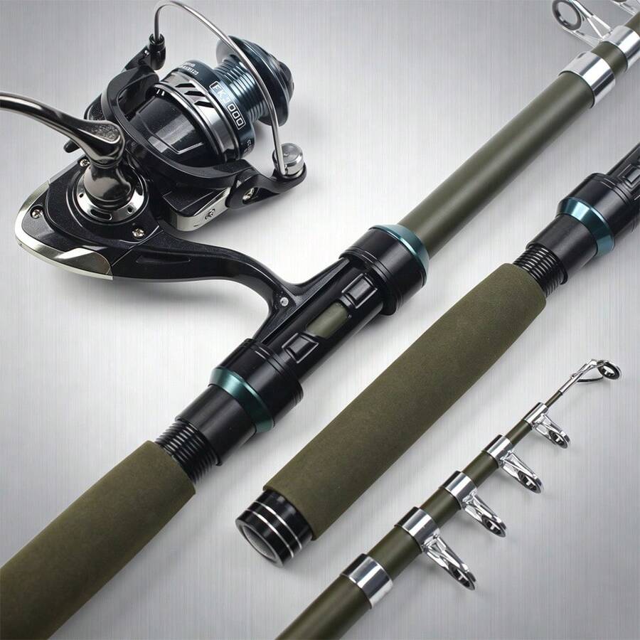 SEACHASER Fishing Tackle Set:Telescopic Fishing Rod With Reel,Telescopic Rod,Freshwater And Saltwater,Pocket-Sized Fishing Rod