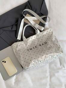 Casual Minimalist Everyday Versatile Handbag, Faux Leather Decorated Fashion Crossbody Bag, Suitable For Work Commute And Shopping - Multicolor - View 9