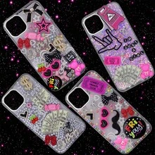 Junk Case Charms Kit Black Pink Charm For Phone Cases Multi-Shape Kawaii Bow Heart Star Phone Case Charm Flatback Pearls For Case Nails Jewelry DIY Craft - Rose Red - View 4